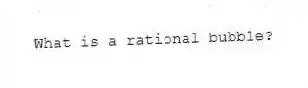 What is a rational bubble?